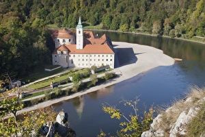 Weltenburg Monastery, Danube River, near Kelheim, Bavaria, Germany, Europe