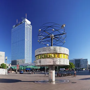 Typically German Gallery: Weltzeituhr (world clock) and Hotel Park Inn, Alexanderplatz Square, Berlin Mitte