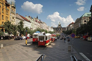 City Square Prints: Wenceslas Square, Prague, Czech Republic, Europe