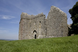 Gower Prints: Weobley castle, western face, Gower, West Glamorgan, Wales, United Kingdom, Europe