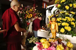 Festivals Prints: Wesak (Buddhas birthday, awakening and nirvana) celebration at the Great Buddhist