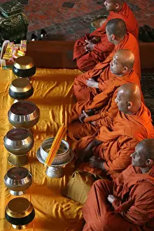 Festivals Prints: Wesak Buddhist festival, Vincennes Buddhist temple, Vincennes, France, Europe