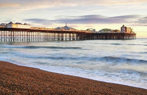 Pebbles Prints: West side of the Brighton Palace Pier at sunset