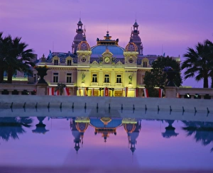 Wagering Prints: West front of the Casino, Monte Carlo, Monaco, Europe