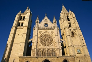 Leon Prints: The west facade of the Cathedral at Leon