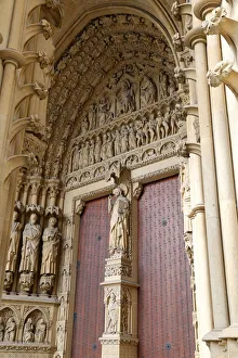 Lorraine Prints: West facade, Metz Cathedral, Metz, Lorraine, France, Europe