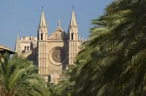 Images Dated 23rd August 2011: West front, Palma Cathedral (La Seu), Palma de Mallorca, Mallorca (Majorca)