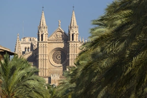 Mallorca Prints: West front, Palma Cathedral (La Seu), Palma de Mallorca, Mallorca (Majorca)