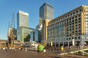 Docked Prints: West India Quay Promenade, Canary Wharf, London, England