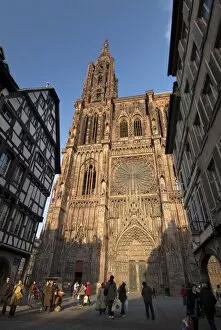 Images Dated 22nd October 2007: West front of Notre-Dame gothic cathedral, from Rue Merciere, UNESCO World Heritage Site