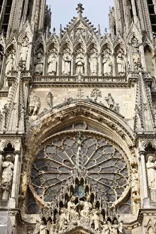 Images Dated 9th May 2008: West front of Reims cathedral, UNESCO World Heritage Site, Reims, Marne, France, Europe