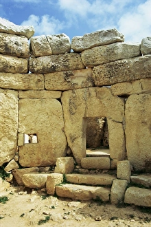Maltese Prints: West temple with window stone