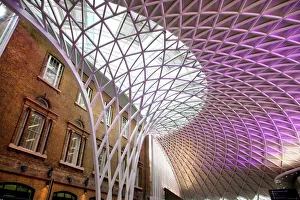 Roofs Prints: Western concourse of Kings Cross Station, London, England, United Kingdom, Europe