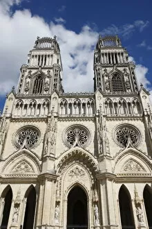 Images Dated 21st August 2010: Western facade of Sainte-Croix (Holy Cross) cathedral, Orleans, Loiret, France, Europe