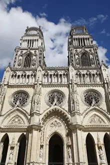 Holy Cross Prints: Western facade of Sainte-Croix (Holy Cross) cathedral, Orleans, Loiret, France, Europe
