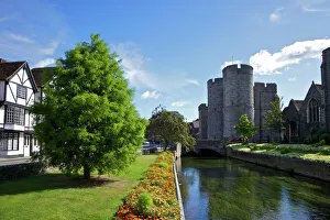 Flowers Prints: Westgate medieval gatehouse and gardens