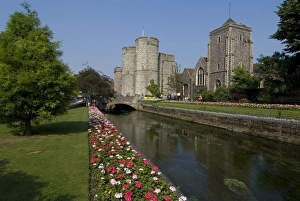 Flower Bed Prints: Westgate and Westgate Gardens, Canterbury, Kent, England, United Kingdom, Europe