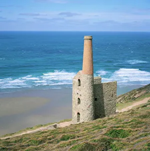 Rural Location Prints: Wheal Coates Mine, St. Agnes, Cornwall, England, United Kingdom, Europe