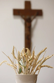 Objects Prints: Wheat in Saint-Hugues church, Pontcharra, Isere, France, Europe