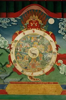 Images Dated 7th January 2000: Wheel of Life, Tibetan Art, China, Asia