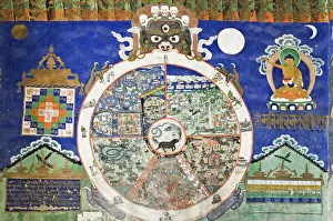 Monasteries Prints: Wheel of life wall art