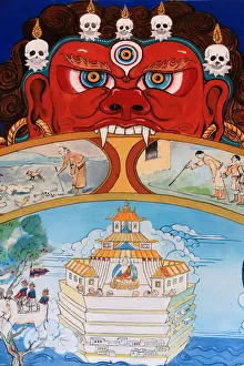 Bourgogne Prints: Wheel of Samsara, Dashang Kagyu Ling congregation, Temple of the Thousand Buddhas