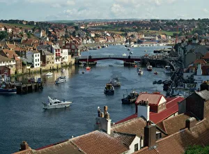 Yorkshire Prints: Whitby Harbour, Whitby, North Yorkshire, England, United Kingdom, Europe