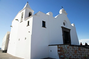 Forio Prints: White church in Forio, Ischia, Phlegrean Islands, Gulf of Naples, Campania, Italy