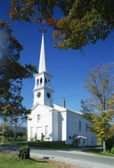 The white church at Peacham in Vermont, New England, United States of America