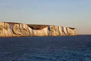 Images Dated 6th January 2009: White cliffs of Dover viewed from cross channel ferry, Kent, England, United Kingdom