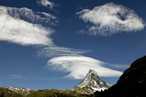Images Dated 12th July 2009: White clouds and the Matterhorn, Zermatt, Valais, Swiss Alps, Switzerland, Europe