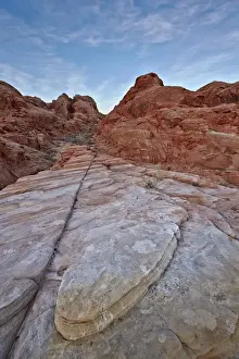 State Park Prints: White and salmon sandstone hills