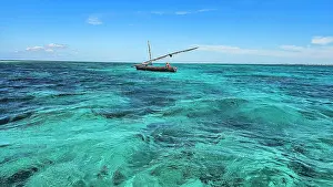 Zanzibar Prints: White sand beach on Goa island near the Island of Mozambique, Mozambique, Africa