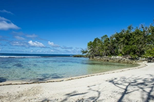 Calmness Prints: White sand beach on the north coast of Efate, Vanuatu, Pacific