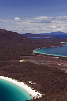 White Sand Beach of Wineglass Bay, Freycinet National Park, Freycinet Peninsula