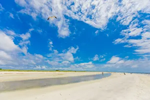 Mississippi Prints: White sand beaches on Ship Island, Gulf Coast, Mississippi, United States of America