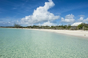 Providenciales Prints: White sand and turquoise water at Taylor beach, Providenciales, Turks and Caicos
