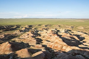 Mongolian Prints: White Stupa sedimentary rock formations