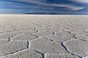 Images Dated 9th July 2009: White, translucent salt crystals in the largest salt desert in the world, Salar de Uyuni, Bolivia