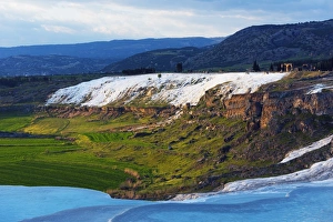 Pamukkale Prints: White travertine basins, Pamukkale, UNESCO World Heritage Site, Western Anatolia