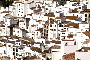 White village of Casares, Sierra Bermeja, Andalusia, Spain, Europe