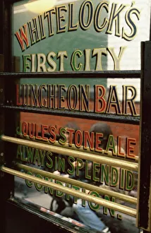 Eating And Drinking Prints: Whitelocks Pub in yard off Briggate, dating back to 1715, Leeds, Yorkshire