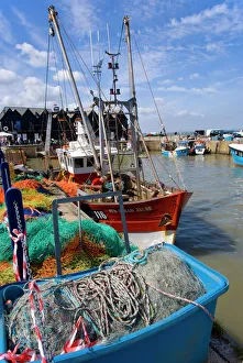 Fishing Prints: Whitstable port, Kent, England, United Kingdom, Europe