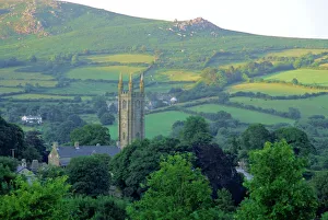 Fence Prints: Widecombe in the Moor, Dartmoor, Devon, England, UK