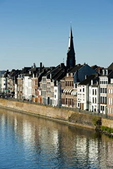 Limburg Prints: Wijck area on the River Ms, Mstricht, Limburg, The Netherlands, Europe