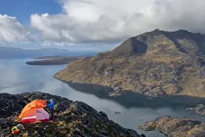 Preparation Prints: Wild camping on the top of Sgurr Na Stri looking towards Loch Coruisk and the main