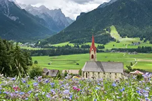Pastoral Prints: Wild flowers in front of St. Mary Church