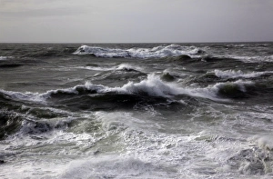Rough Prints: Wild winter seas off Mort Point, Devon, England, United Kingdom, Europe