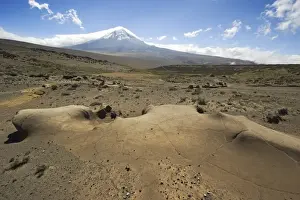 Ecuadorian Prints: Wind erosion feature on the west flank of 6310m Volcan Chimborazo