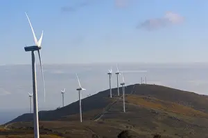Wind farm, Pontevedra area, Galicia, Spain, Europe